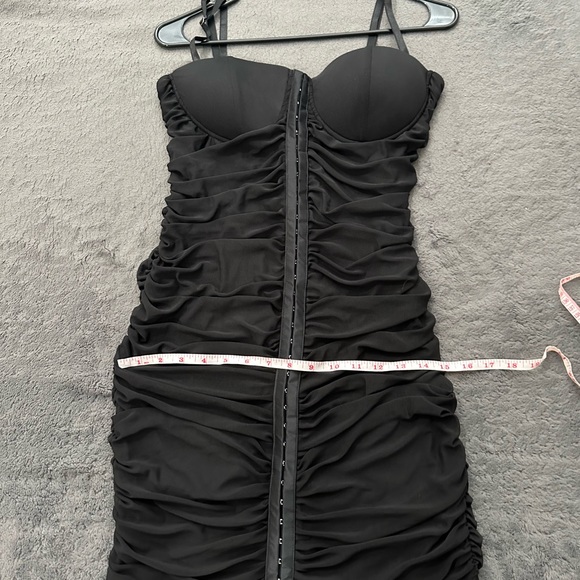 Fashion Nova Can’t Be Bothered Mesh Mini Dress Black - Picture 5 of 9